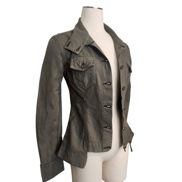 RAG & BONE CHAMBERLAIN JACKET ARMY GREEN CANVAS 100% COTTON SZ XS - Picture 7 of 13